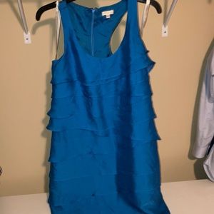 Shoshanna blue cocktail  dress w/zipper lined